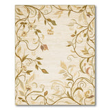 Ivory Floral Vine Area Rug