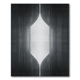 Black White Halftone Diamond Area Rug