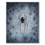 ODIKA Spooky Spider Web Washable Area Rug - Gothic Halloween Non-Slip Low Pile Carpet