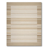 Modern Beige Neutral Striped Woven Area Rug