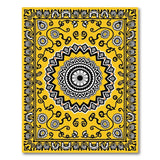 Yellow Vibrant Yellow Persian Medallion Area Rug