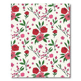Pink Roses Floral Vintage Area Rug