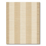Beige and Neutral Beige Striped Woven Seagrass Area Rug