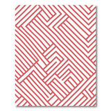 Geometric Modern Bold Red Geometric Maze Area Rug