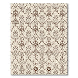Floral Vintage Beige and Neutral Elegant Beige Damask Floral Area Rug