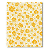 Retro Yellow Floral Bloom Area Rug