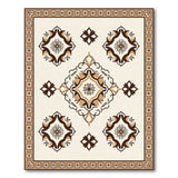 Beige and Neutral Traditional Persian Ornate Beige Traditional Persian Area Rug