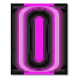 Neon Pink Geometric Abstract Area Rug