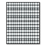 Black White Gingham Check Geometric Modern Area Rug