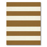 Bold Brown Ivory Striped Area Rug