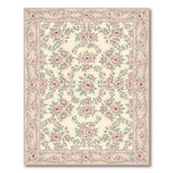 Pink Vintage Rose Floral Area Rug