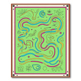 Vibrant Shalom Maze Area Rug