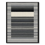 Geometric Modern Black and White Modern Black White Striped Geometric Area Rug