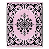 Pink Ornate Pink Floral Medallion Area Rug