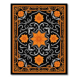 Orange Floral Persian Area Rug