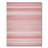 Blush Pink Ombre Striped Fringe Area Rug