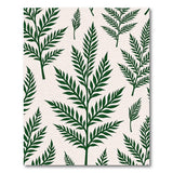 Green Fern Frond Area Rug