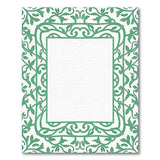 Green Ornate Green Vine Border Area Rug