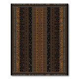 Black Gold Heritage Tribal Geometric Rug