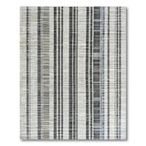 Grey Vertical Striped Woven Area Rug