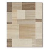 Brown and Tan Brown Tan Geometric Block Area Rug