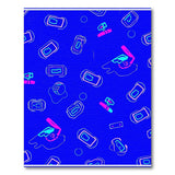 Neon Retro Tech Outline Area Rug