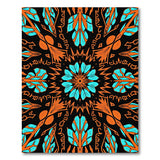 Teal Orange Mandala Heritage Rug