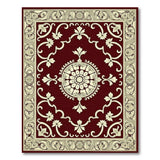 Red Burgundy Persian Floral Medallion Rug