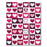Vibrant Hearts Grid Area Rug