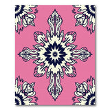 Pink Pink Ornate Mandala Floral Area Rug