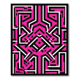 Geometric Modern Vibrant Pink Maze Geometric Area Rug