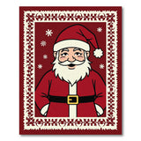 ODIKA Festive Santa Claus Christmas Washable Area Rug, Non-Slip Low Pile Holiday Home Decor