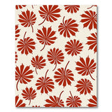 Red Red Japanese Maple Leaf Pattern Area Rug