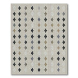 Modern Grey Diamond Grid Area Rug
