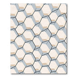 3D Hexagon Neutral Beige Area Rug
