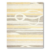 Abstract Yellow Striped Area Rug