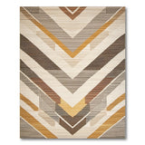 Brown and Tan Brown Tan Southwestern Zigzag Area Rug