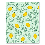 Sunny Lemon Leaf Pattern Area Rug