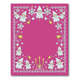 Pink Gnome Hanukkah Menorah Area Rug