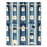 Nautical Lighthouse Blue Area Rug