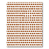 Vintage Distressed Brown Block Pattern Rug