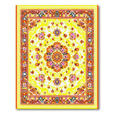 Multi-color and Patterns Traditional Persian Vibrant Yellow Persian Medallion Area Rug