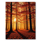 Sunlit Autumn Forest Area Rug