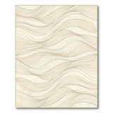 Beige Wavy Lines Area Rug