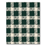Abstract Green Check Geometric Area Rug