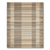 Brown and Tan Brown Tan Geometric Striped Area Rug