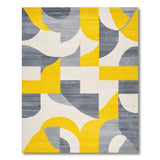 Geometric Modern Yellow Bold Yellow Geometric Area Rug