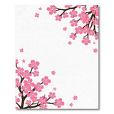 Floral Vintage Pink Pink Cherry Blossom Branch Area Rug
