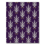 Purple Wheat Sheaf Pattern Area Rug