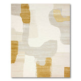 Abstract Beige Ochre Area Rug